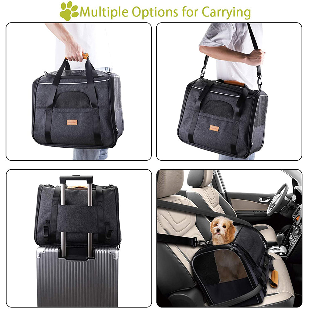 Foldable Cat Dog Carrier: Portable, Soft & Convenient - Mamzoo | Your Pet's Favorite Store
