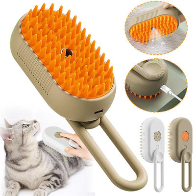 3-in-1 Electric Cat Steam Brush - Grooming Tool - Mamzoo | Your Pet's Favorite Store