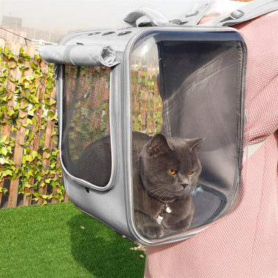Pet Cat Carrier Backpack - Breathable Outdoor Shoulder Bag - Mamzoo | Your Pet's Favorite Store