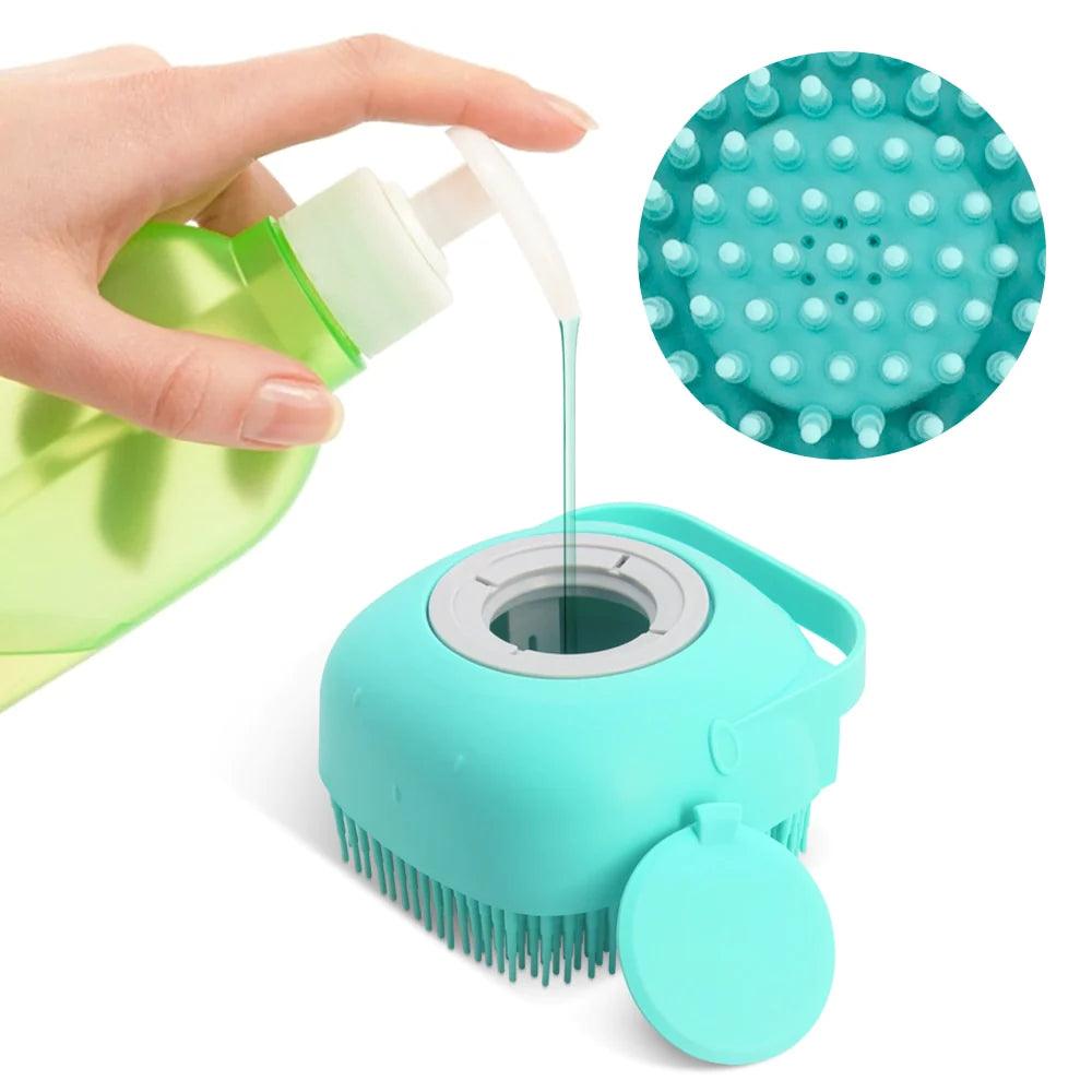 Pet Bathing Brush & Shampoo Dispenser - Mamzoo | Your Pet's Favorite Store