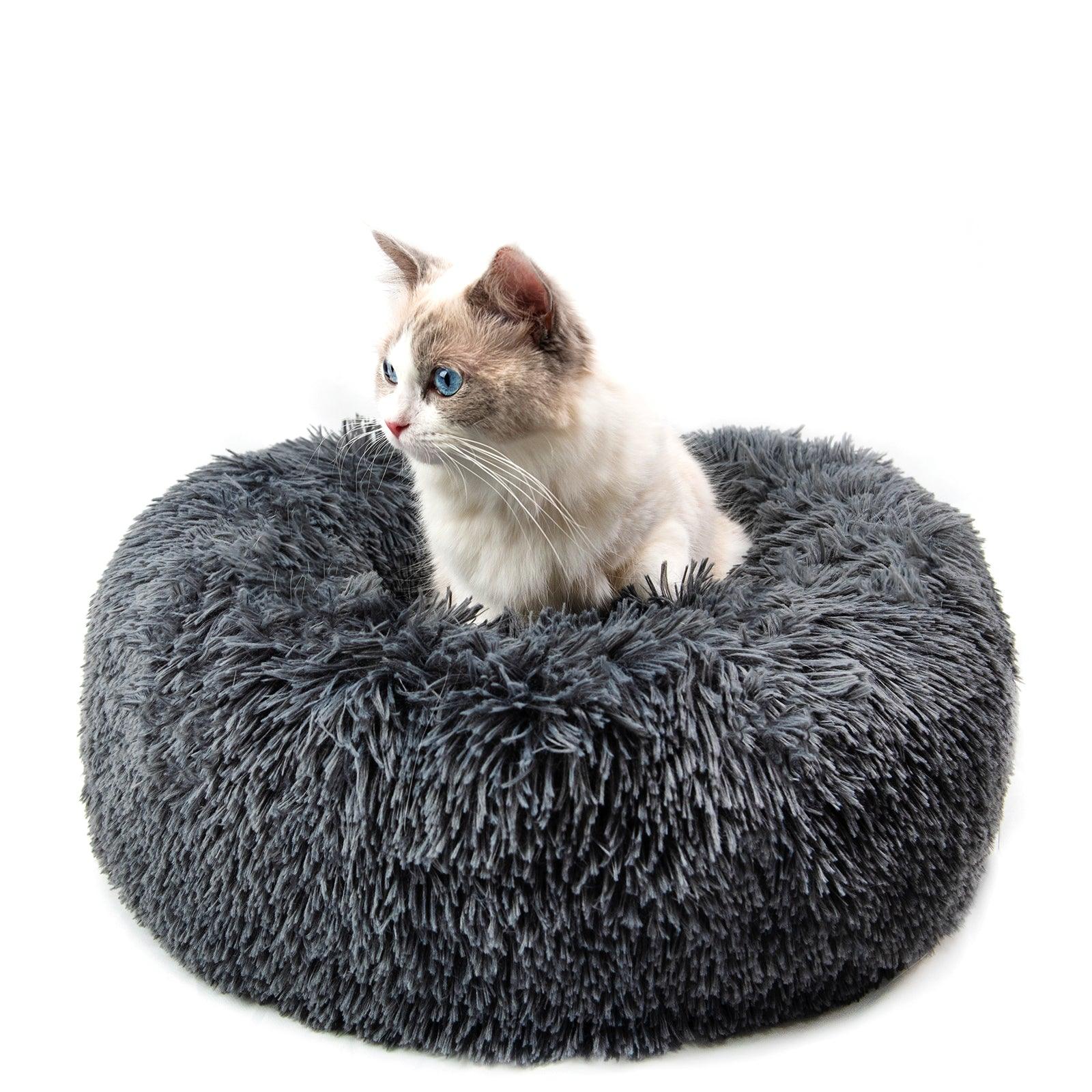 Luxury Plush Round Dog Bed for Small Pets - Mamzoo | Your Pet's Favorite Store