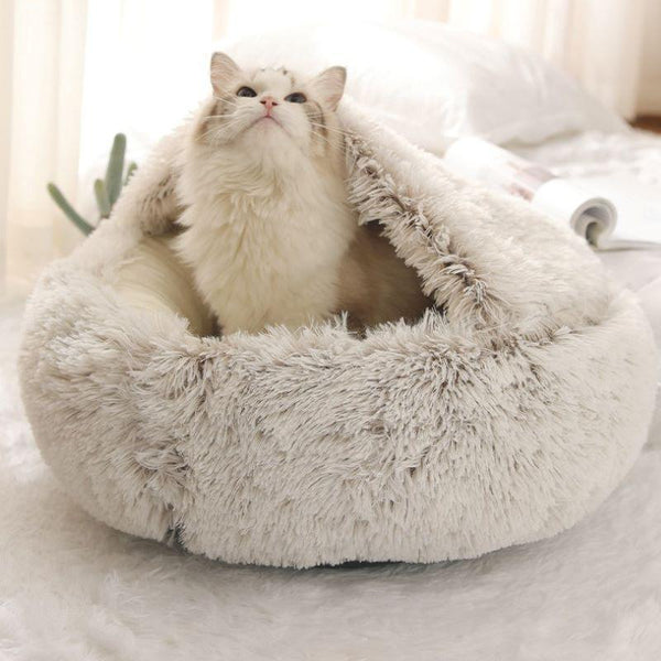 Pet Dog Bed - Donut Cuddler Cat Cave