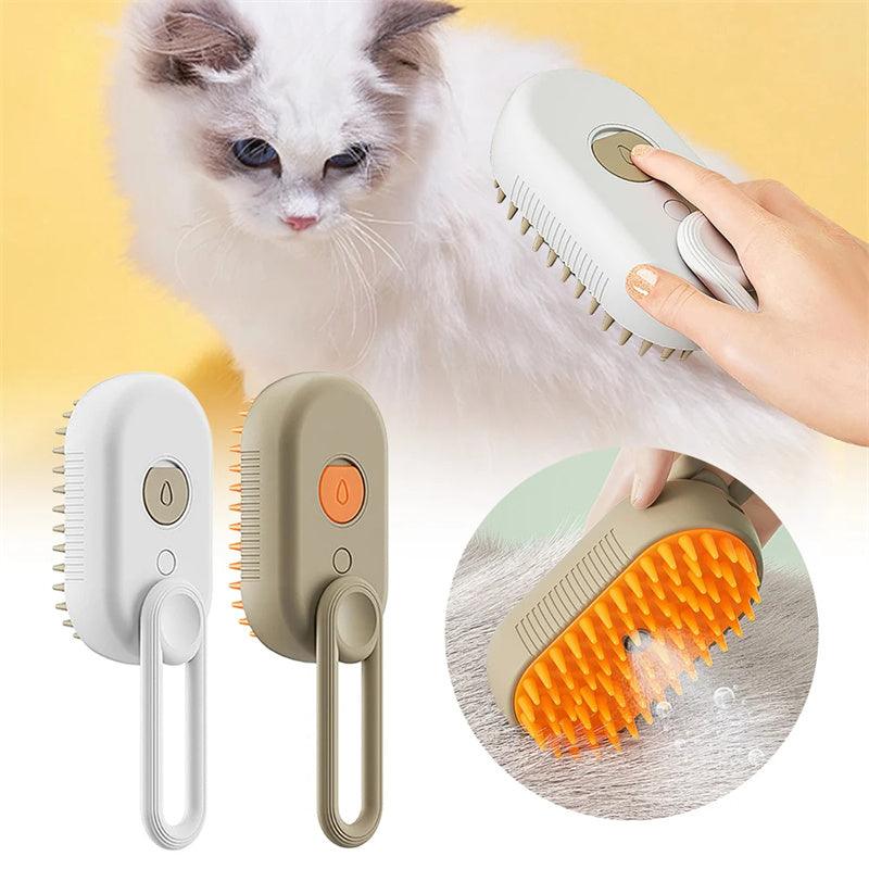 3-in-1 Electric Cat Steam Brush - Grooming Tool - Mamzoo | Your Pet's Favorite Store