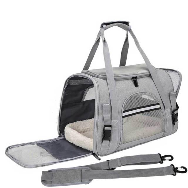 Foldable Cat Dog Carrier: Portable, Soft & Convenient - Mamzoo | Your Pet's Favorite Store