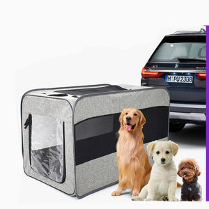 Pet Travel Carrier Bag Portable Pet Bag Folding Fabric With Locking Safety Zippers - Mamzoo | Your Pet's Favorite Store