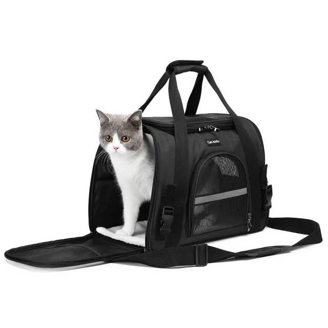 Foldable Cat Dog Carrier: Portable, Soft & Convenient - Mamzoo | Your Pet's Favorite Store